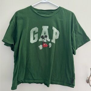 Women’s green gap Mickey Mouse shirt